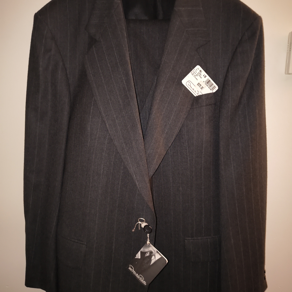 Oscar De La Renta 3 Piece Suit 44L 38W
